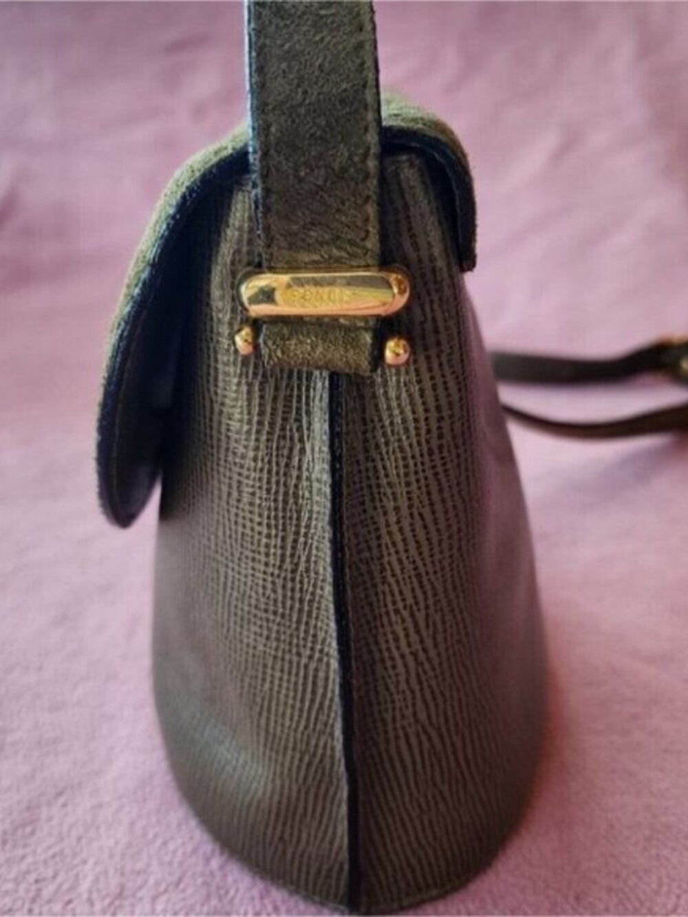 Fendi Green Leather and Suede Crossbody Bag - Picture 16 of 16